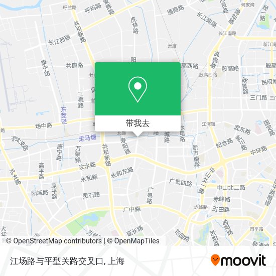 江场路与平型关路交叉口地图