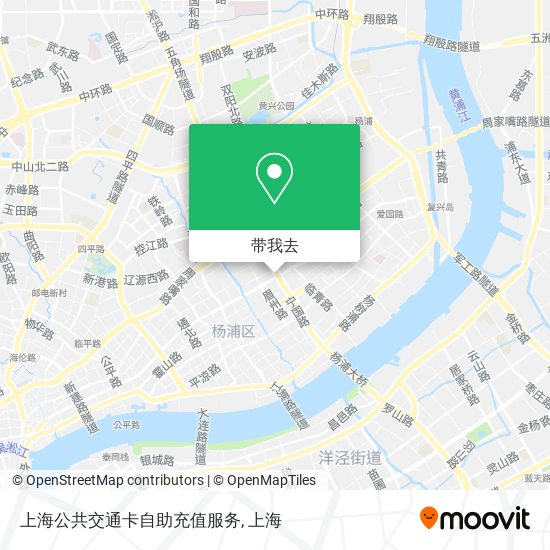 上海公共交通卡自助充值服务地图