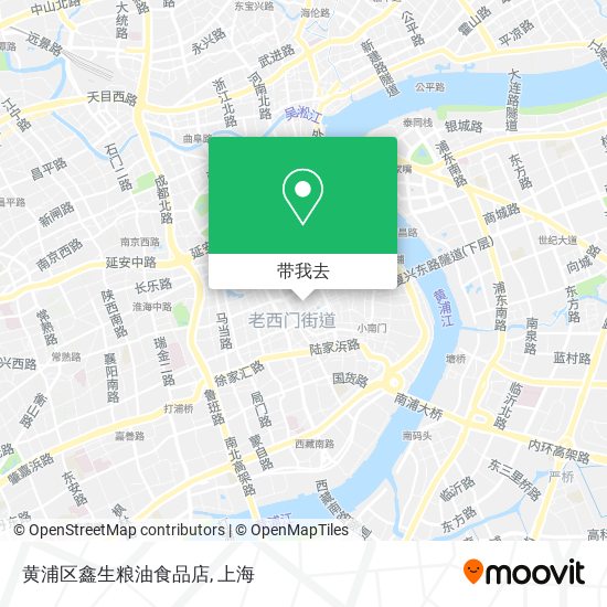 黄浦区鑫生粮油食品店地图