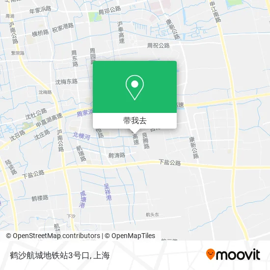 鹤沙航城地铁站3号口地图