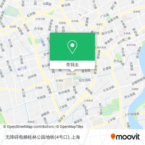 无障碍电梯桂林公园地铁(4号口)地图