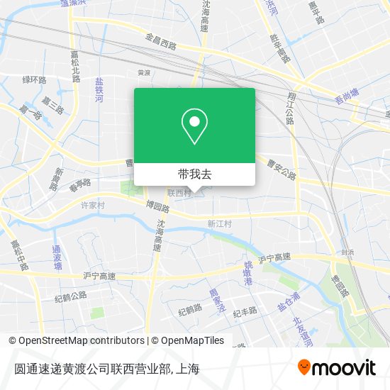 圆通速递黄渡公司联西营业部地图