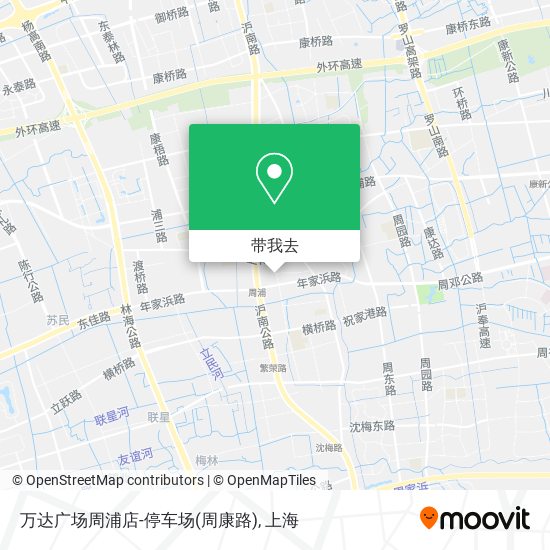 万达广场周浦店-停车场(周康路)地图