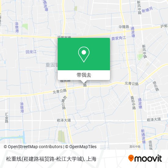 松重线(崧建路福贸路-松江大学城)地图