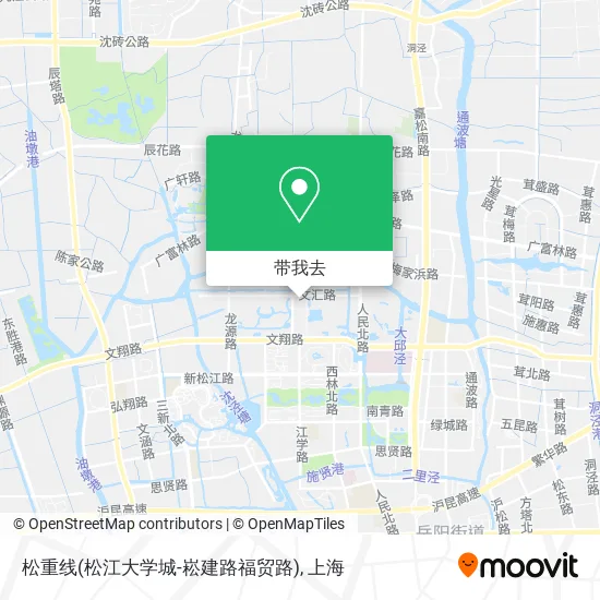 松重线(松江大学城-崧建路福贸路)地图