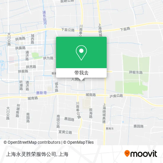 上海永灵胜荣服饰公司地图