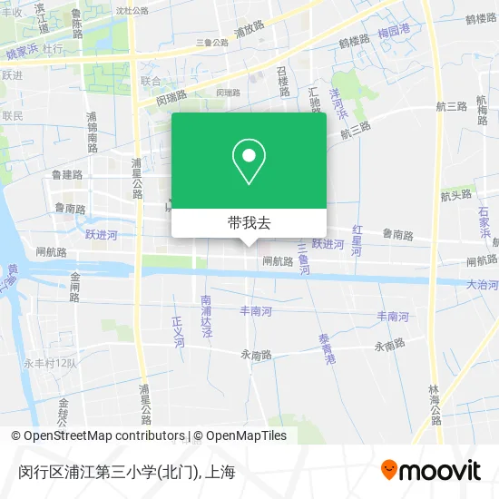 闵行区浦江第三小学(北门)地图