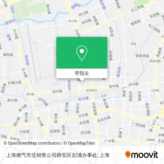 上海燃气市北销售公司静安区彭浦办事处地图