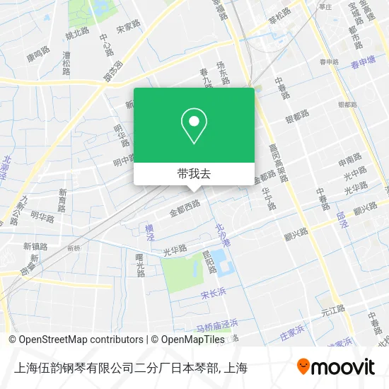 上海伍韵钢琴有限公司二分厂日本琴部地图