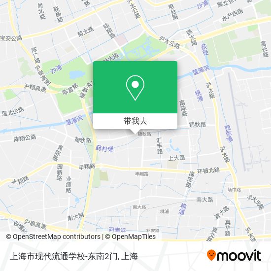 上海市现代流通学校-东南2门地图