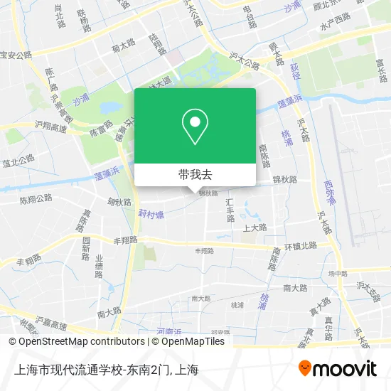 上海市现代流通学校-东南2门地图