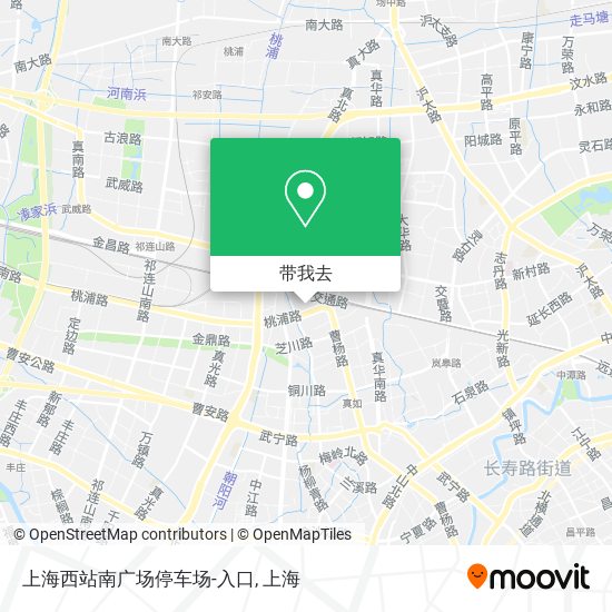 上海西站南广场停车场-入口地图