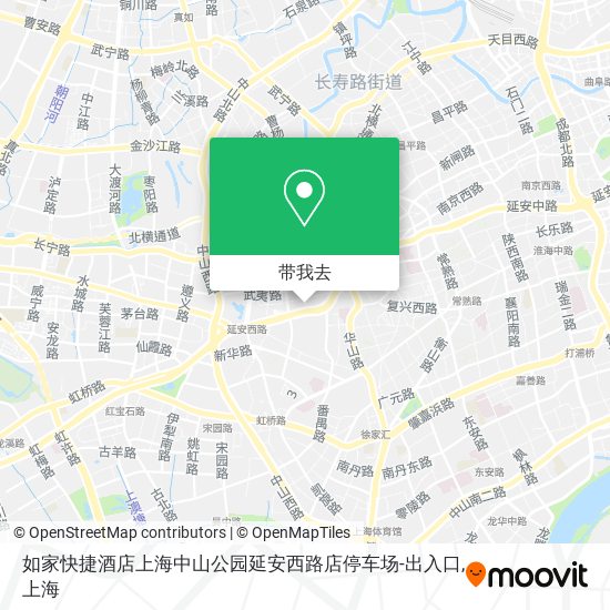 如家快捷酒店上海中山公园延安西路店停车场-出入口地图