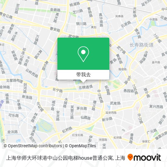 上海华师大环球港中山公园电梯house普通公寓地图