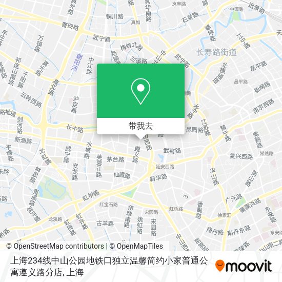 上海234线中山公园地铁口独立温馨简约小家普通公寓遵义路分店地图