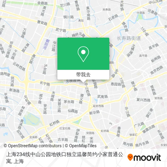 上海234线中山公园地铁口独立温馨简约小家普通公寓地图