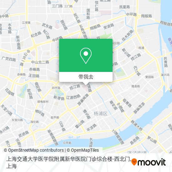 上海交通大学医学院附属新华医院门诊综合楼-西北门地图