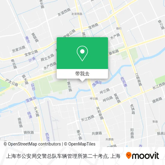 上海市公安局交警总队车辆管理所第二十考点地图