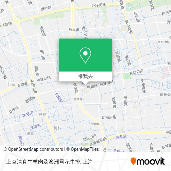 上食清真牛羊肉及澳洲雪花牛排地图