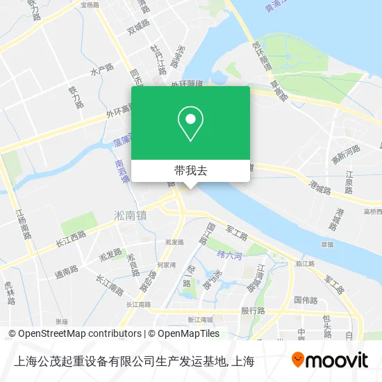 上海公茂起重设备有限公司生产发运基地地图