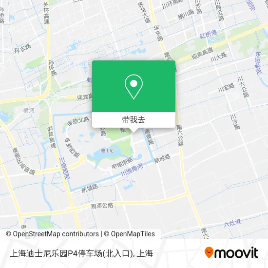 上海迪士尼乐园P4停车场(北入口)地图