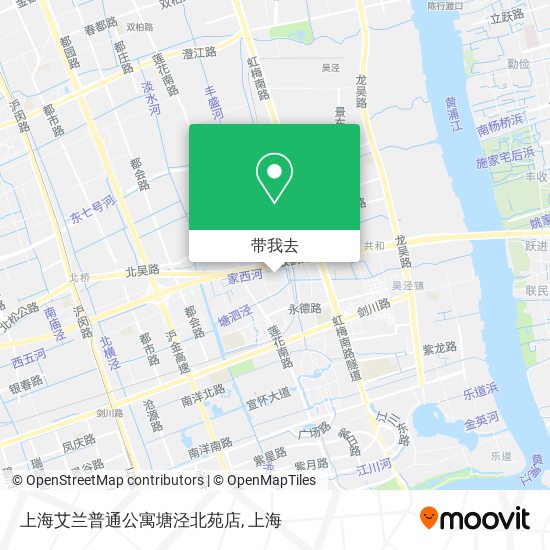 上海艾兰普通公寓塘泾北苑店地图