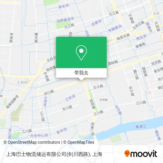 上海巴士物流储运有限公司(剑川西路)地图
