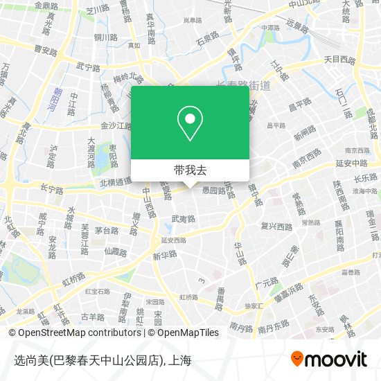 选尚美(巴黎春天中山公园店)地图