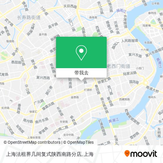 上海法租界几间复式陕西南路分店地图