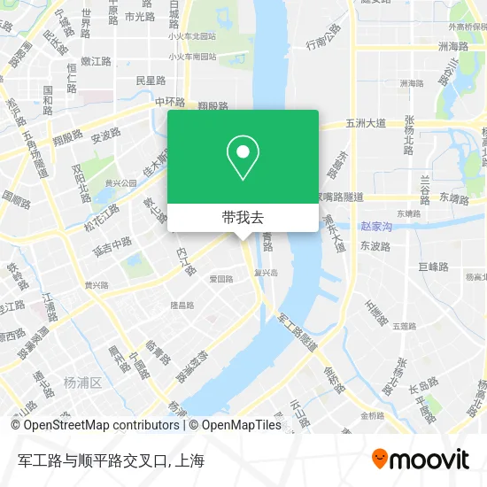 军工路与顺平路交叉口地图
