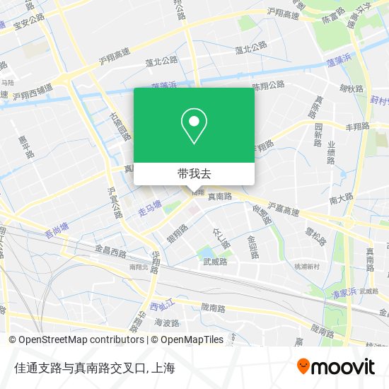 佳通支路与真南路交叉口地图