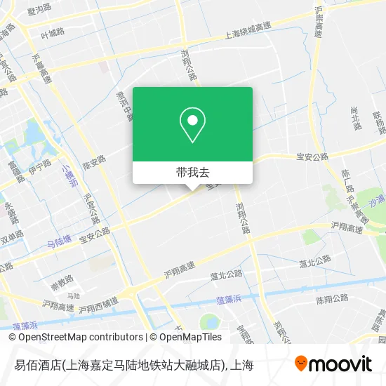 易佰酒店(上海嘉定马陆地铁站大融城店)地图