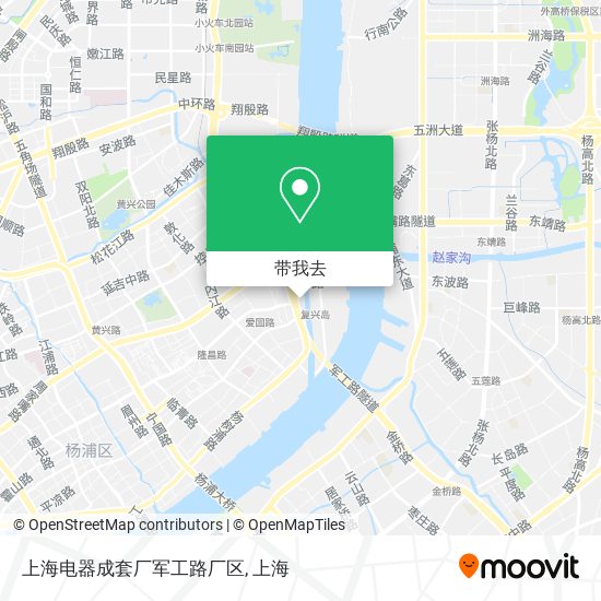 上海电器成套厂军工路厂区地图