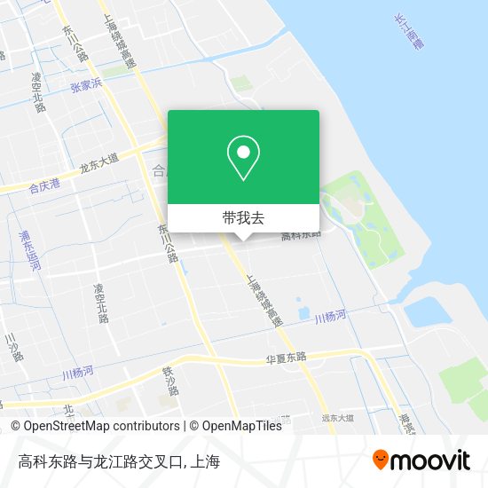 高科东路与龙江路交叉口地图