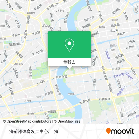 上海前滩体育发展中心地图