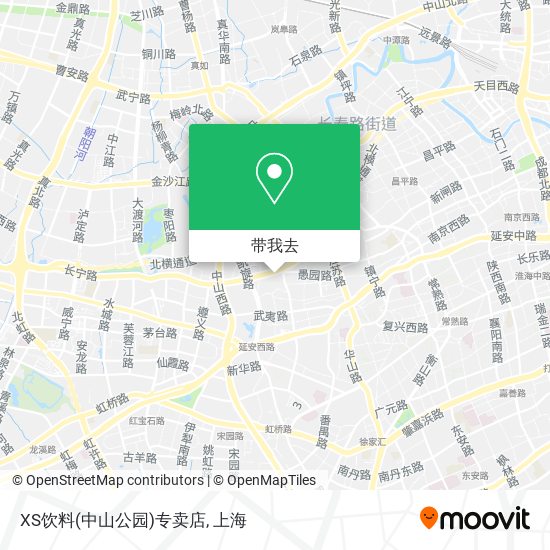 XS饮料(中山公园)专卖店地图