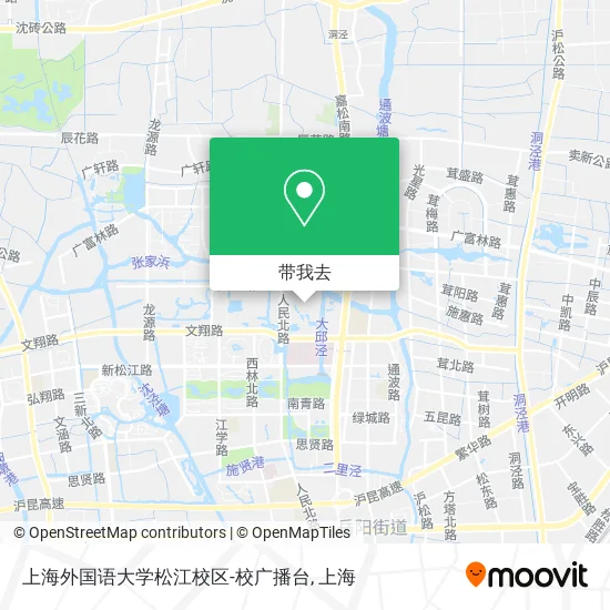 上海外国语大学松江校区-校广播台地图