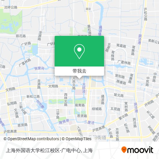 上海外国语大学松江校区-广电中心地图