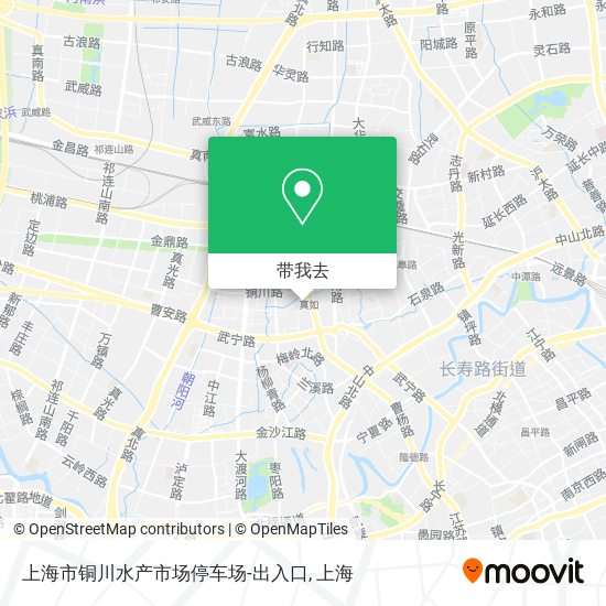 上海市铜川水产市场停车场-出入口地图