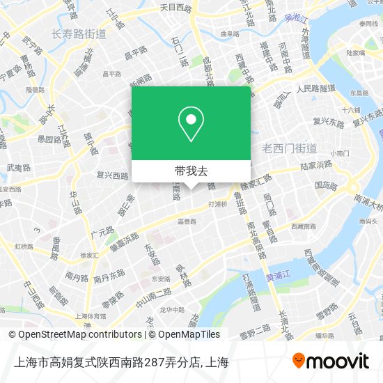 上海市高娟复式陕西南路287弄分店地图