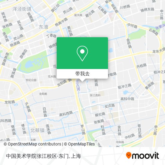 中国美术学院张江校区-东门地图