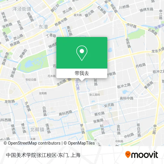 中国美术学院张江校区-东门地图