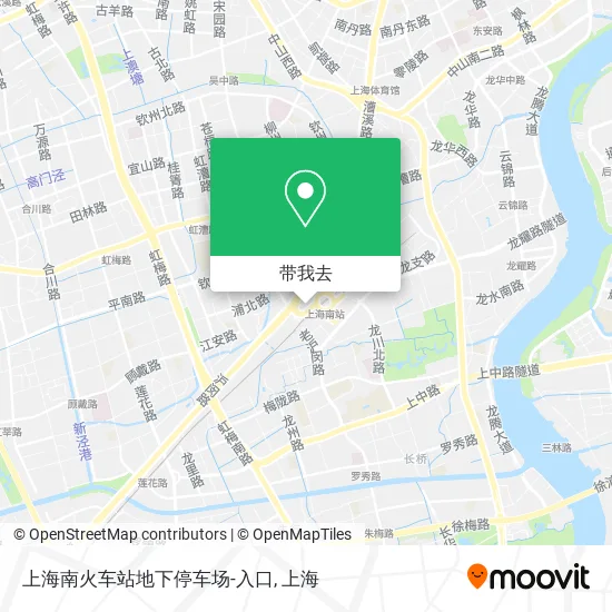 上海南火车站地下停车场-入口地图