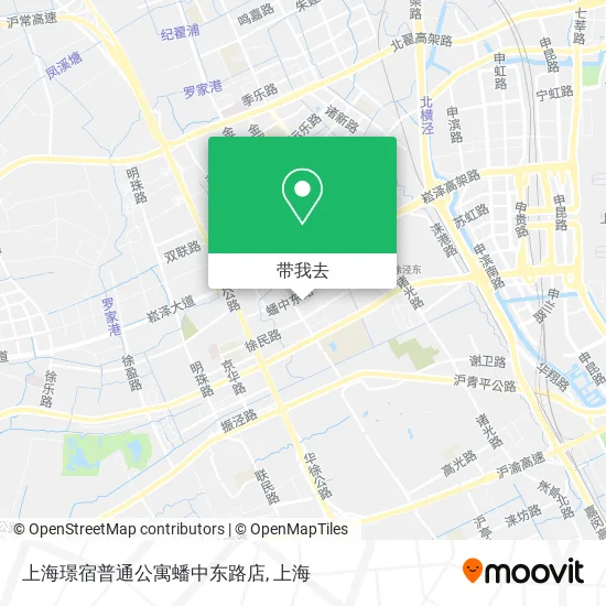 上海璟宿普通公寓蟠中东路店地图