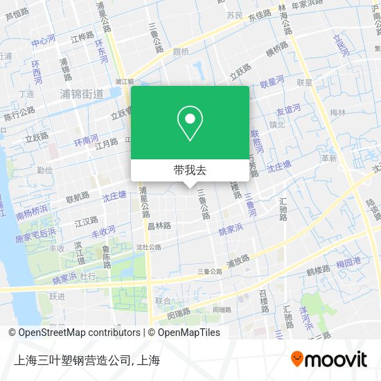 上海三叶塑钢营造公司地图