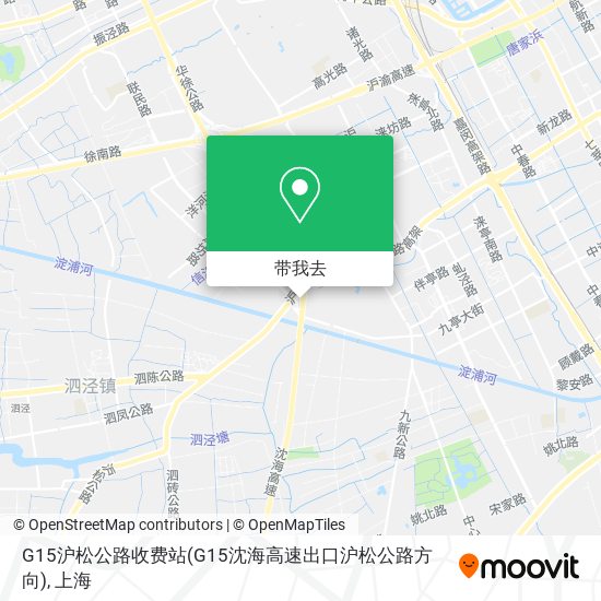 G15沪松公路收费站(G15沈海高速出口沪松公路方向)地图