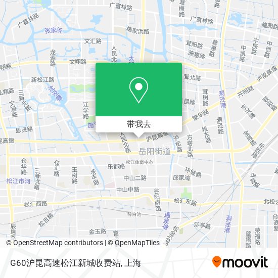 G60沪昆高速松江新城收费站地图