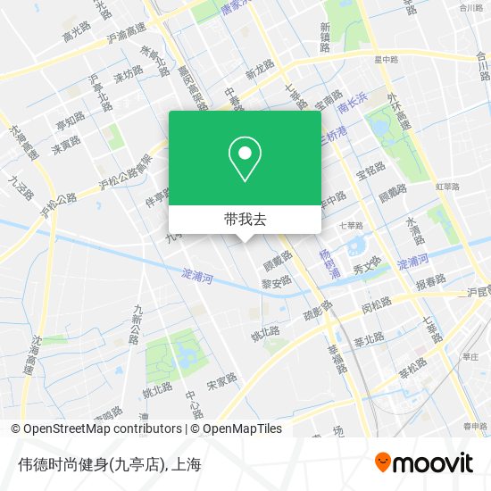 伟德时尚健身(九亭店)地图