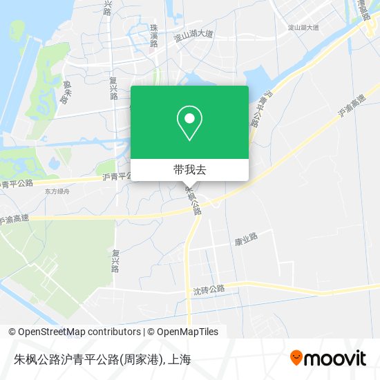 朱枫公路沪青平公路(周家港)地图