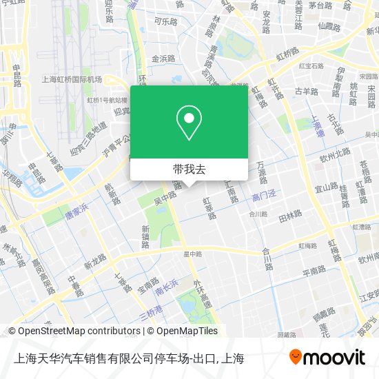 上海天华汽车销售有限公司停车场-出口地图